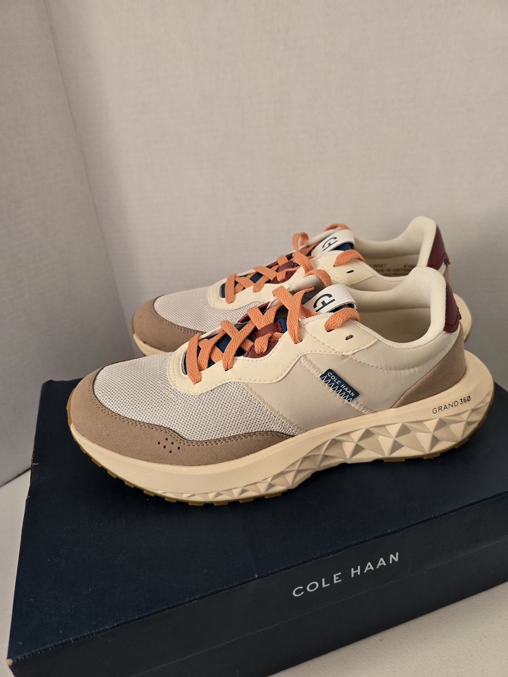 Cole Haan Men's Size8.5 GrandPrø 360 Runner - Cream & Brown